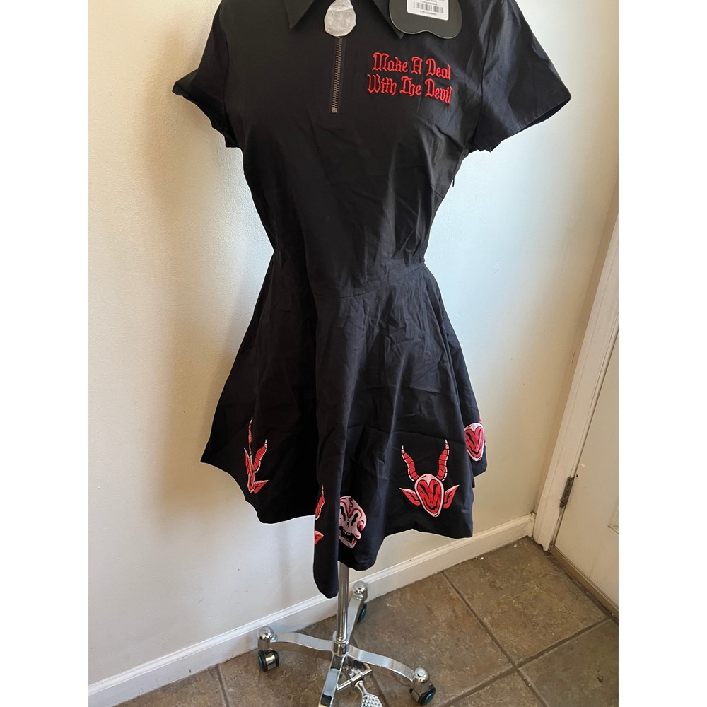 Killstar Devils contract collared mini dress - Picture 2 of 6